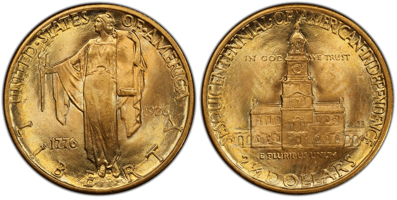 1926 Sesquicentennial of American Independence Quarter Eagle — the design HR 5616 will revive